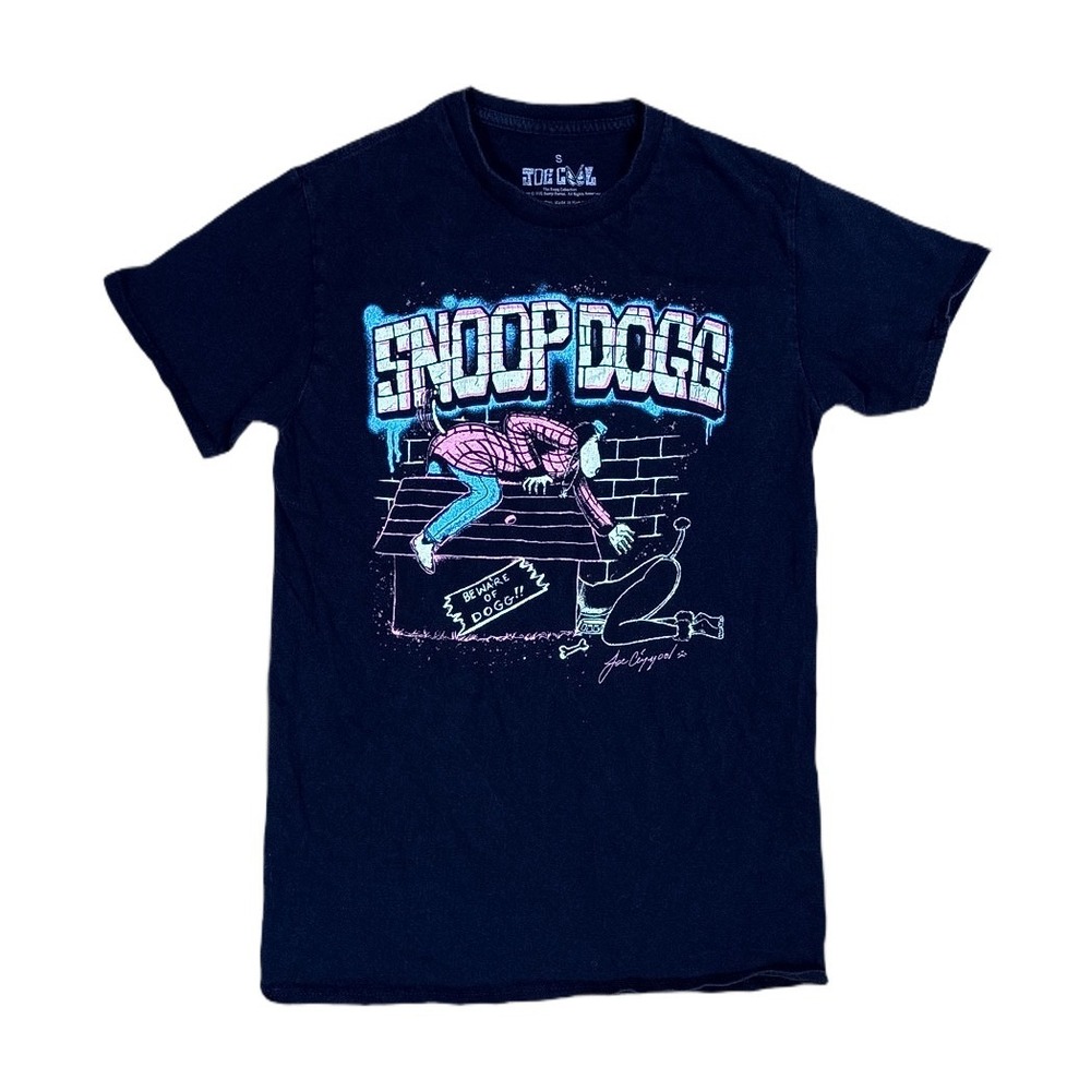 Joe Cool Snoop Dogg Graphic T-Shirt Mens Small Black Excellent Streetwear Tee